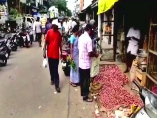 An onion market in Puducherry.