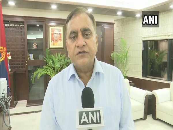 Director General of Police OP Singh talking to ANI on Wednesday in Mathura. Photo/ANI