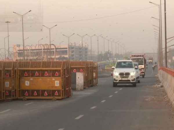 Visuals of Ghazipur border. (Photo/ANI)