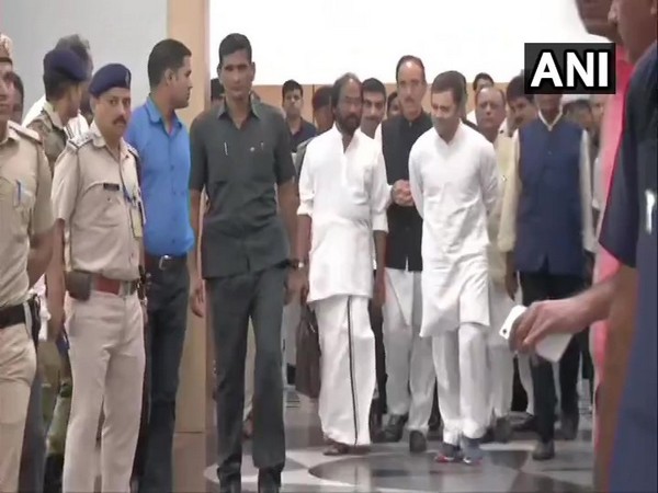 Opposition leaders at Delhi airport after they were sent back from Srinagar on Saturday.