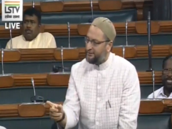 Lok Sabha MP from Hyderabad, Asaduddin Owaisi speaking in Lok Sabha on Friday.