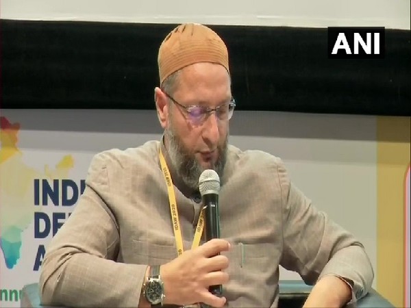AIMIM MP Asaduddin Owaisi speaking at an event in Hyderabad, Telangana on Thursday.