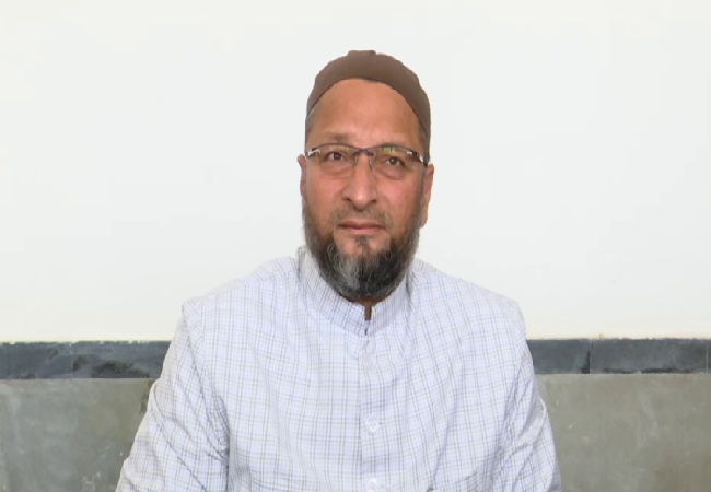 AIMIM chief Asaduddin Owaisi speaking to media in Hyderabad, Telangana on May 14. Photo/ANI.