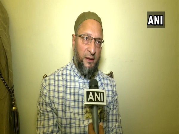 AIMIM Chief and MP Asaduddin Owaisi talking to ANI in Hyderabad on Sunday 