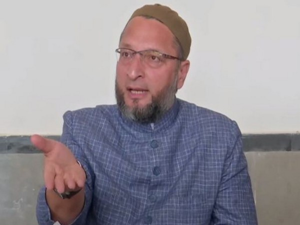 AIMIM Chief Asaduddin Owaisi at press conference in Hyderabad on Monday 