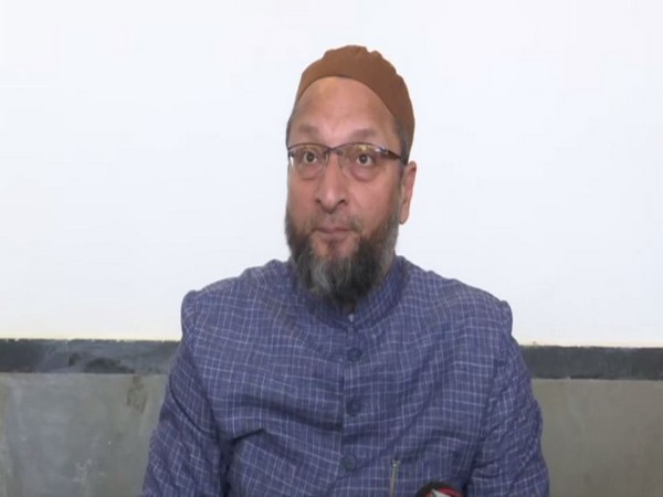AIMIM chief Asaduddin Owaisi speaking to reporters in Hyderabad, Telangana on Wednesday. Photo/ANI
