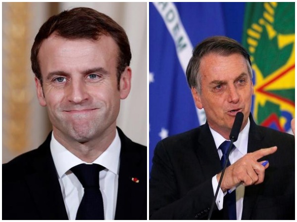 French President Emmanuel Macron and Brazilian his counterpart Jair Bolsonaro (File photos)