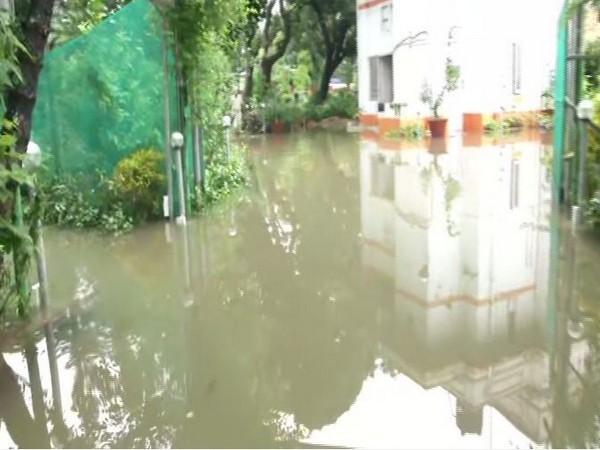 Visuals from the residence of Agriculture Minister Prem Kumar in Patna in Bihar on Monday. Photo/ANI