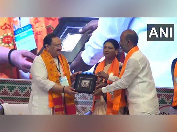 Bharatiya Janata Party's (BJP) national president JP Nadda at the National Executive meeting in Hyderabad (Photo/ANI)