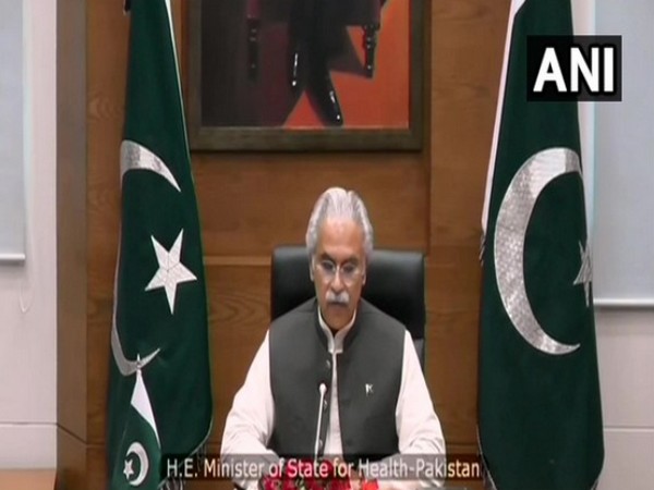 Zafar Mirza, State Minister of Health of Pakistan, speaking during the SAARC video conference on COVID-19 Sunday.