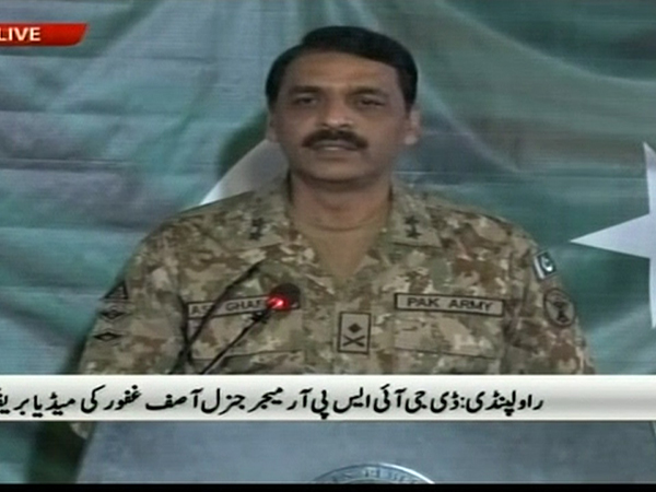 Major General Asif Ghafoor, the Pakistani Army's spokesperson (file photo)