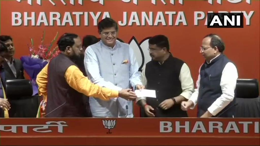 Baijayant 'Jay' Panda joins BJP at party headquarters in New Delhi