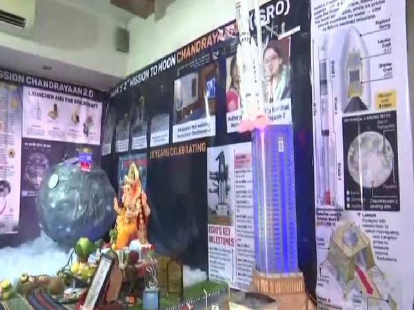 Ganpati pandal built by a man in Mumbai. Photo/ANI