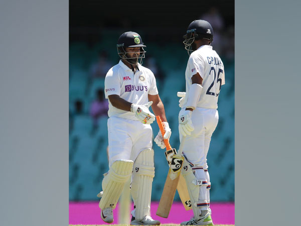 India batsman Rishabh Pant with Cheteshwar Pujara during the SCG Test (Photo/ BCCI Twitter)