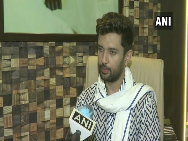 Chirag Paswan speaking to ANI in New Delhi on Tuesday.