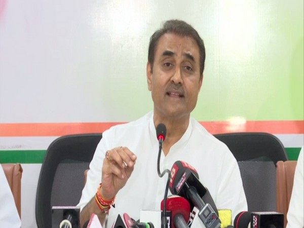 NCP leader Praful Patel addressing a press conference on Tuesday. Photo/ANI