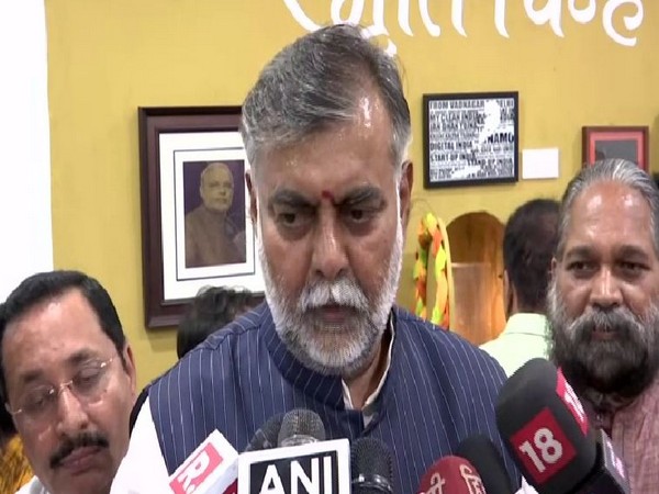 Culture and Tourism Minister Prahlad Singh Patel at National Gallery of Modern Art on Saturday. Photo/ANI