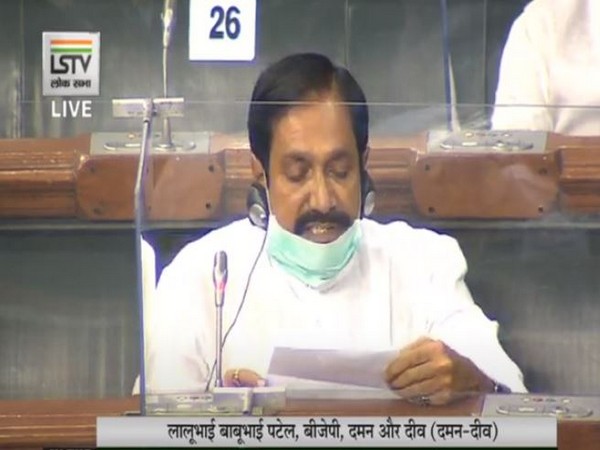 BJP MP Lalubhai Patel speaking in Lok Sabha on Wednesday. 