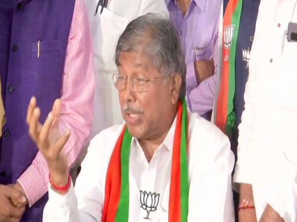 Maharashtra BJP president Chandrakant Patil speaking to media in Mumbai on Monday. Photo/ANI