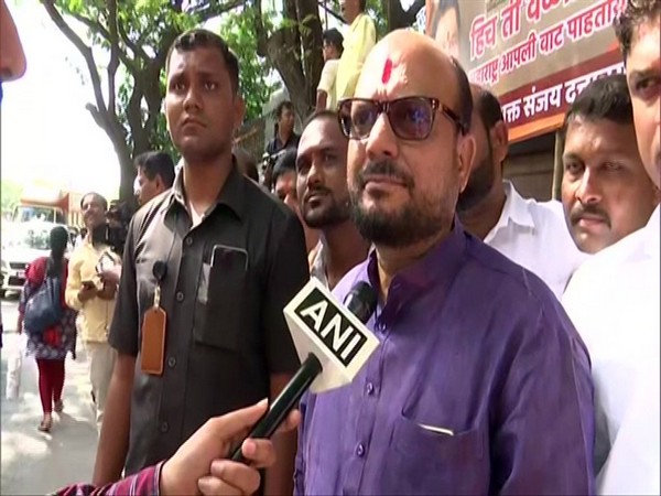 Shiv Sena MLA Gulabrao Patil talking to ANI in Mumbai on Thursday