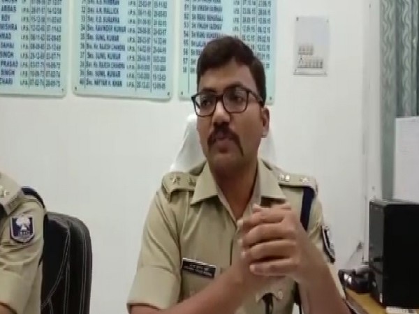Upendra Sharma SSP Patna speaking to reporters on Sunday. 