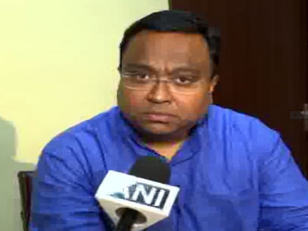 BJD spokesperson Sasmit Patra talking to ANI at Bhubaneswar on Sunday.