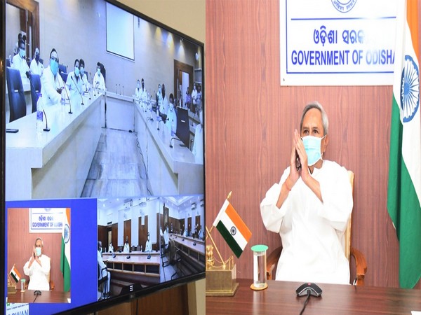 Odisha Chief Minister Naveen Patnaik holding meeting. 