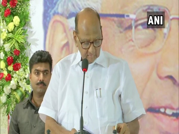 NCP Chief Sharad Pawar addressing a gathering in Pune on Saturday 