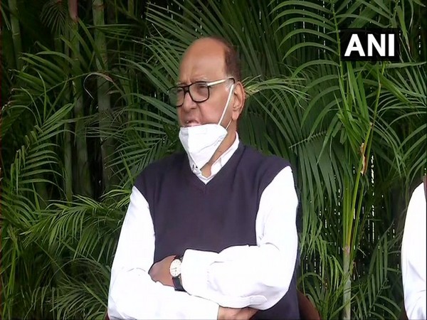 NCP chief Sharad Pawar addressing a press conference on Tuesday.