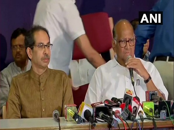 NCP Chief Sharad Pawar addressing press conference in Mumbai on Saturday 