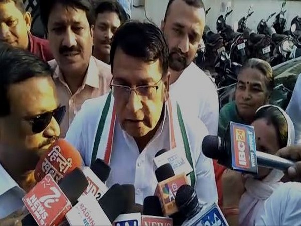 Cabinet Minister PC Sharma speaking to reporters in Bhopal on Tuesday. Photo/ANI