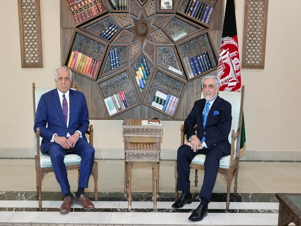 US Special Representative for Afghanistan Zalmay Khalilzad arrived in Kabul and held a meeting with Abdullah Abdullah. (Photo credit: Abdullah Abdullah Twitter)