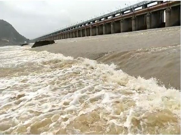 Prakasam Barrage gates at Krishna River in Andhra Pradesh (Photo/ANI)