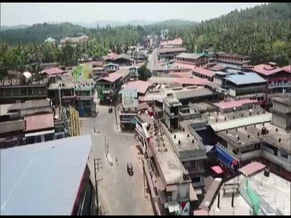 A grab from the drone cameras being used by Kozhikode Police to monitor lockdown.  
