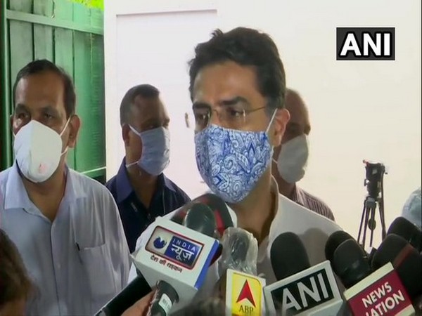 Sachin Pilot speaking to reporters in New Delhi on Tuesday. [Photo/ANI]
