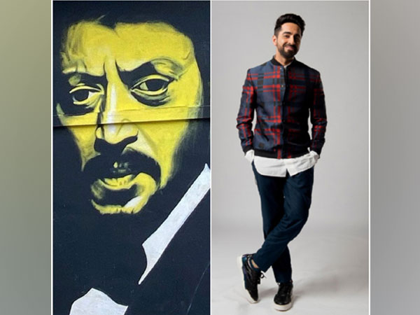 Mural of Irrfan and Ayushmann Khurrana (Image Source: Instagram)