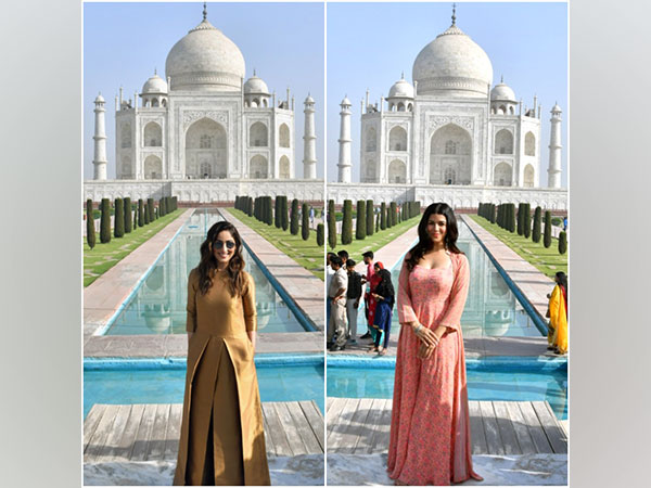 Yami Gautam, Nimrat Kaur at Taj Mahal (Photo/ANI)