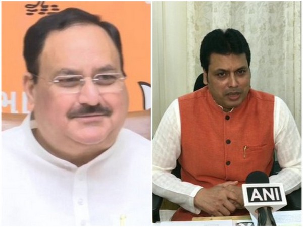 BJP national president JP Nadda and Tripura Chief Minister Biplab Deb