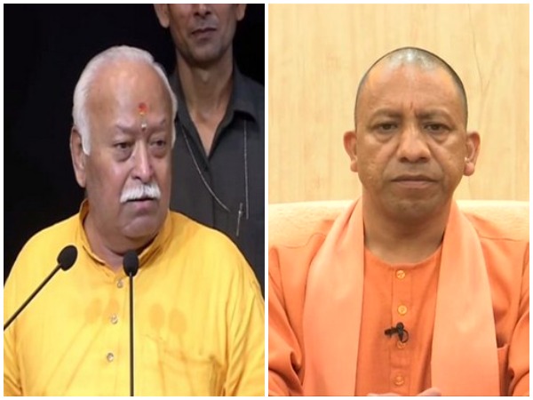 RSS Chief Mohan Bhagwat and UP CM Yogi Adityanath (File Photo)