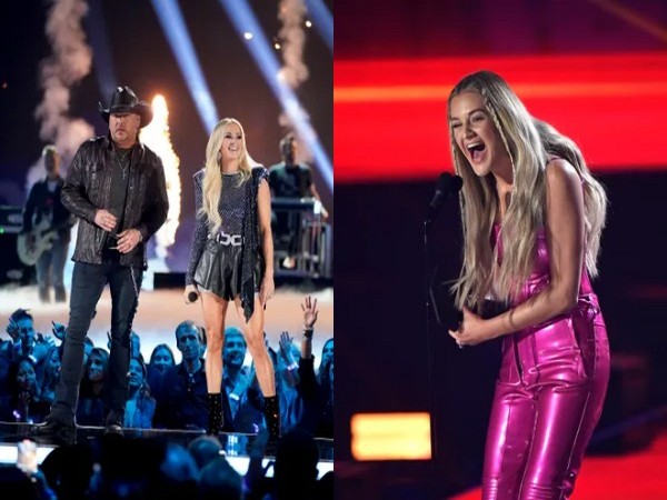 Jason Aldean, Carrie Underwood and Kelsea Ballerini (Image source: Twitter)