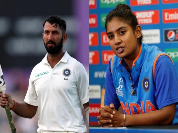 Cheteshwar Pujara (L) and Mithali Raj (R)