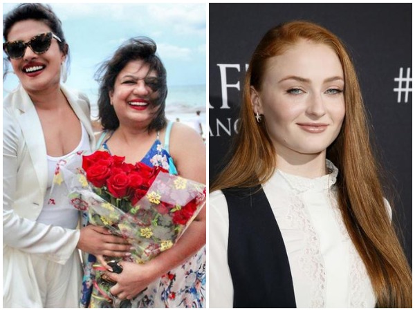 Priyanka Chopra, Madhu Chopra and Sophie Turner