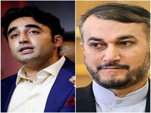 Pakistan Foreign Minister Bilawal Bhutto Zardari (Left)and Iranian FM Hossein Amir-Abdollahian (Right)
