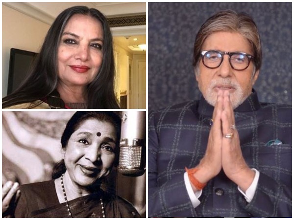 Actors Amitabh Bachchan, Shabana Azmi and legendary singer Asha Bhosle (Image courtesy: Instagram)