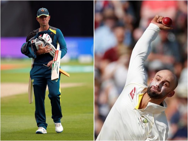 Ricky Ponting (L) and Nathan Lyon (R)