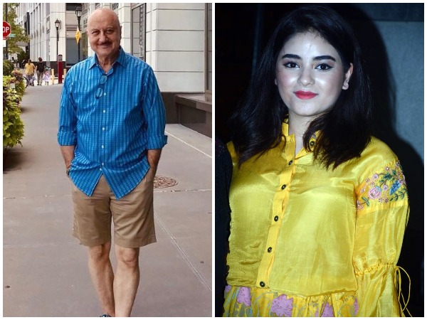 Anupam Kher and Zaira Wasim (Image courtesy: Instagram)