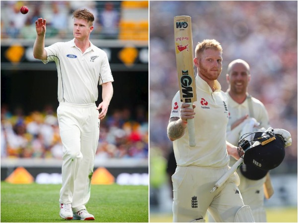 Jimmy Neesham (L) and Ben Stokes (R)