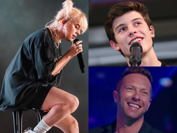 Billie Eillish, Coldplay, Shawn Mendes (Image source: Twitter)