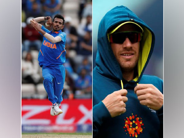 India spinner Yuzvendra Chahal (L), Australia skipper Aaron Finch (R)