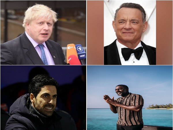 Boris Johnson, Tom Hanks, Mikel Arteta and Idris Elba